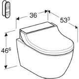 GEBERIT GE AquaClean Tuma Comfort, Wand-WC weiss, Komplettanlage  – 146.290.11.1