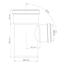POLOPLAST PO Abzweig POLO-KAL NG DN 110/75/87Grad   – 02229