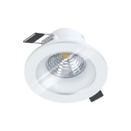 EGLO LED EINBAULEUCHTE 1 FLAMMIG 6W/380LM -27 00K ALU WEISS DM88MM DIMMBAR IP44  – 98238