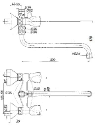 SCHMIEDL GS WT-Wannenfüll- und Brausebatterie Atmos Glasklar   – GS1441