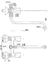SCHMIEDL GS WT-Wannenfüll- und Brausebatterie Atmos Glasklar   – GS1441