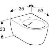 GEBERIT SANITAER Geberit iCon Wand-WC Tiefspüler weiß Rimfree, geschlossene Form, EFF3   – 501.661.00.1
