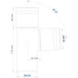 POLOPLAST PO Abzweig POLO-KAL 3S DN 50/50/87Grad  – 102508