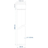 POLOPLAST PO Steckmuffenrohr POLO-KAL 3S DN 75/2000  – 102425