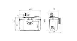SFA Sanibroy Fäkalienhebeanlage SANIPRO-XR UP  – 0015UP