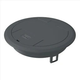 OBO Klappdeckel mit Schnurauslass 140x140x40 Polyamid eisengrau RAL 7011  – 7405082