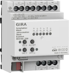 GIRA KNX Secure Komfort Schaltaktor 6-fach / Jalousieaktor 3-fach 16 A   – 503300