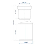 POLOPLAST PO Übergangsrohr POLO-KAL NG DN 40/32   – 02280