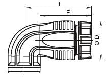 HAWLE Hawle Fit Winkel 90Gr.IG 3/4"/PE da25 inkl.Niro-Verstärkungsring   – 5005948