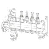 REHAU RAUTHERM SPEED Verteiler HKV-D Polymer 12 Kreise, Konnektor 17  – 14710001001
