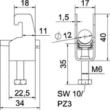 OBO Bügelschelle 2056 08-12mm Stahl tauchfeu erverzinkt  – 1186702