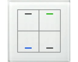 MDT KNX Glastaster II Light 4fach weiß Up   – BE-GTL4TW.01