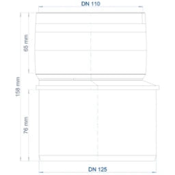 POLOPLAST PO Übergangsrohr POLO-KAL 3S DN 125/110  – 102570