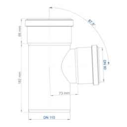 POLOPLAST PO Abzweig POLO-KAL NG DN 110/90/87Grad   – 02836