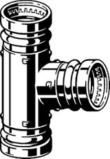 VIEGA Viega T-Stück mit SC Sanpress XL 2218XL in 76,1x54x76,1mm Rotguss   – 354 398