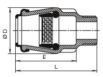 HAWLE Uebergang Iso K 6100    1" AD 32 mm   – 5005444
