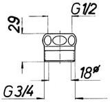 SCHMIEDL GS Reduktionsnippel 3/4" AG x 1/2" IG   – GS1658