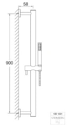 STEINBERG Steinberg Brausegarnitur 90cm Mikrofonhandbrause  – 100 1601