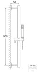 STEINBERG Steinberg Brausegarnitur 90cm Mikrofonhandbrause  – 100 1601