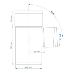POLOPLAST PO Abzweig POLO-KAL XS DN 110/75/87Grad  – 102229