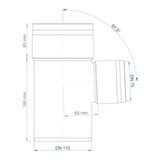POLOPLAST PO Abzweig POLO-KAL XS DN 110/75/87Grad  – 102229