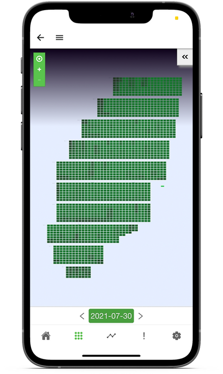 Tigo Energy Intelligence App mit Modulansicht