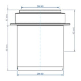 POLOPLAST PO Übergangsrohr kurz POLO-KAL DN 50/40   – 02330