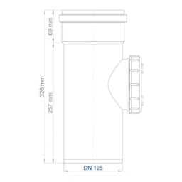 POLOPLAST PO Reinigungsrohr POLO-KAL NG DN 125   – 02345
