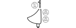 SCHMIDT STEDO MÜLET-URINAL-VERBINDER, 602810, SCHWARZ + ROSETTE 12,5  – 180085