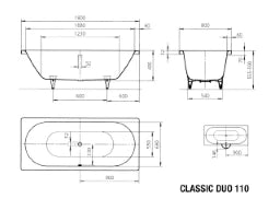 KALDEWEI Kaldewei Classic Duo Wanne weiß 180x80cm  – 291000010001