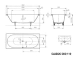 KALDEWEI Kaldewei Classic Duo Wanne weiß 180x80cm  – 291000010001