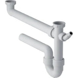GEBERIT GE Fertigablauf 2teilig, lang d40, G1 1/2 weiss m.Schlauchtuelle   – 152.597.11.1