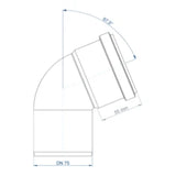 POLOPLAST PO Bogen POLO-KAL NG DN 75/67Grad   – 02133