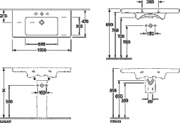 VILLEROY&BOCH V&B Subway 2.0 Schrank-Waschtisch 1000x470mm, weiß   – 7175A001