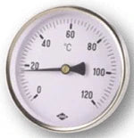 JAKO Solethermometer Fig.20, Durchmesser 63 Messbereich -20/+40°C, Schaftl.63mm  – 2311010100