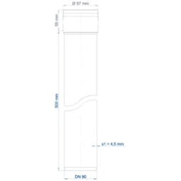 POLOPLAST PO Steckmuffenrohr POLO-KAL 3S DN 90/500  – 102412