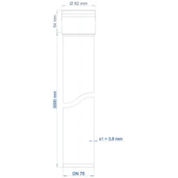 POLOPLAST PO Steckmuffenrohr POLO-KAL 3S DN 75/3000  – 102426