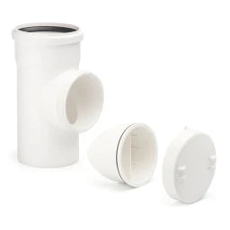 REHAU RAUPIANO PLUS Reinigungsrohr DN 110, mit Rohrreinigungseinsatz  – 11215341004