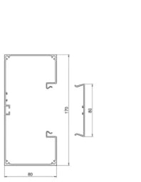 HAGER Alu-Projektkanal UT 65x170, ELN  – BRAP651701ELN