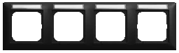 BUSCH-JAEGER Abdeckrahmen mit Sichtfenster waagerecht 4-fach  – 2CKA001754A4949