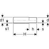 GEBERIT GE Mapress C-Stahl Kombirohr mit Anschweissende d88,9 x 88,9mm  – 12420