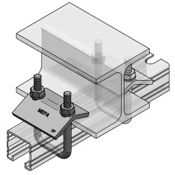 MEFA Spannbügel M10 C-Profil 45 Profilhöhe 26 - 60 Klemmdicke 26 mm  – 0816720