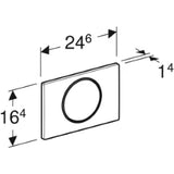 GEBERIT GE Betaetigungsplatte Sigma10 Spuel/Stop weiss-glanz-weiss, round   – 115.758.KJ.5