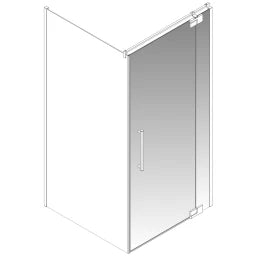 PALME Palme Aprejo Pendeltür 985x2000mm rechts, Glas, nano Cenit-Chrom  – V6VVD210/K1/29R