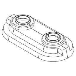 REHAU REHAU Doppelrosette 16/20 mm für RAUTITAN stabil  – 12407771001