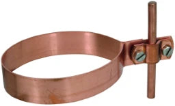 DEHN Regenrohrschelle D 100mm Cu m. Zweischr.-Überleger f. Rd 7-10mm   – 421107