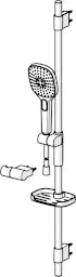 HANSA Hansa Wandstangenset Hansaactivejet 8437 0230 chrom   – 8437 0230