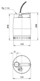 GRUNDFOS Grundfos Kellerentw.Pumpe KP150-M1 220V o.Schwimmerschalter  – 011H1300