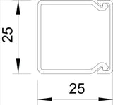 OBO Wand- und Deckenkanal mit Bodenlochung 2 5x25x2000 Polyvinylchlorid reinweiß RAL  – 6191053