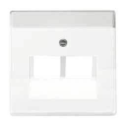 BUSCH-JAEGER Zentralscheibe 2-fach für RJ45 Dosen div. Flächenprogramme, studioweiß   – 2CKA001710A3164